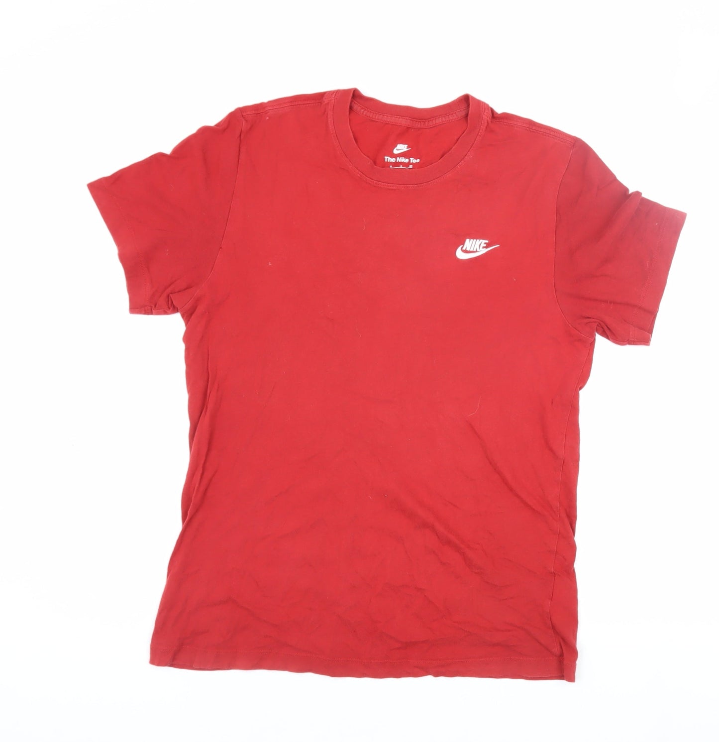 Nike Men's Red Small T-Shirt, Short Sleeve, Logo Accent