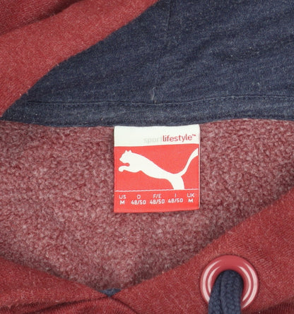 Mens UK Size M PUMA Red Pullover Hoodie