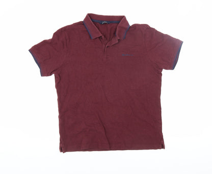 Ben Sherman Men's Grey Polo, Size M, 100% Cotton, Short Sleeve