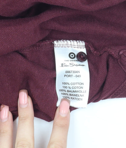 Ben Sherman Men's Grey Polo, Size M, 100% Cotton, Short Sleeve