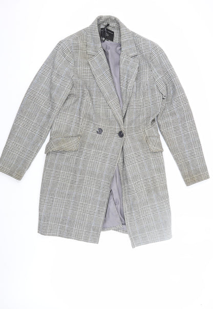 Womens UK Size 12 Dorothy Perkins Grey Trench Coat