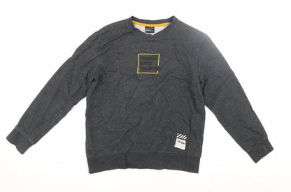 Hangten Jr. Boys Grey Logo Pullover Sweatshirt Size 15