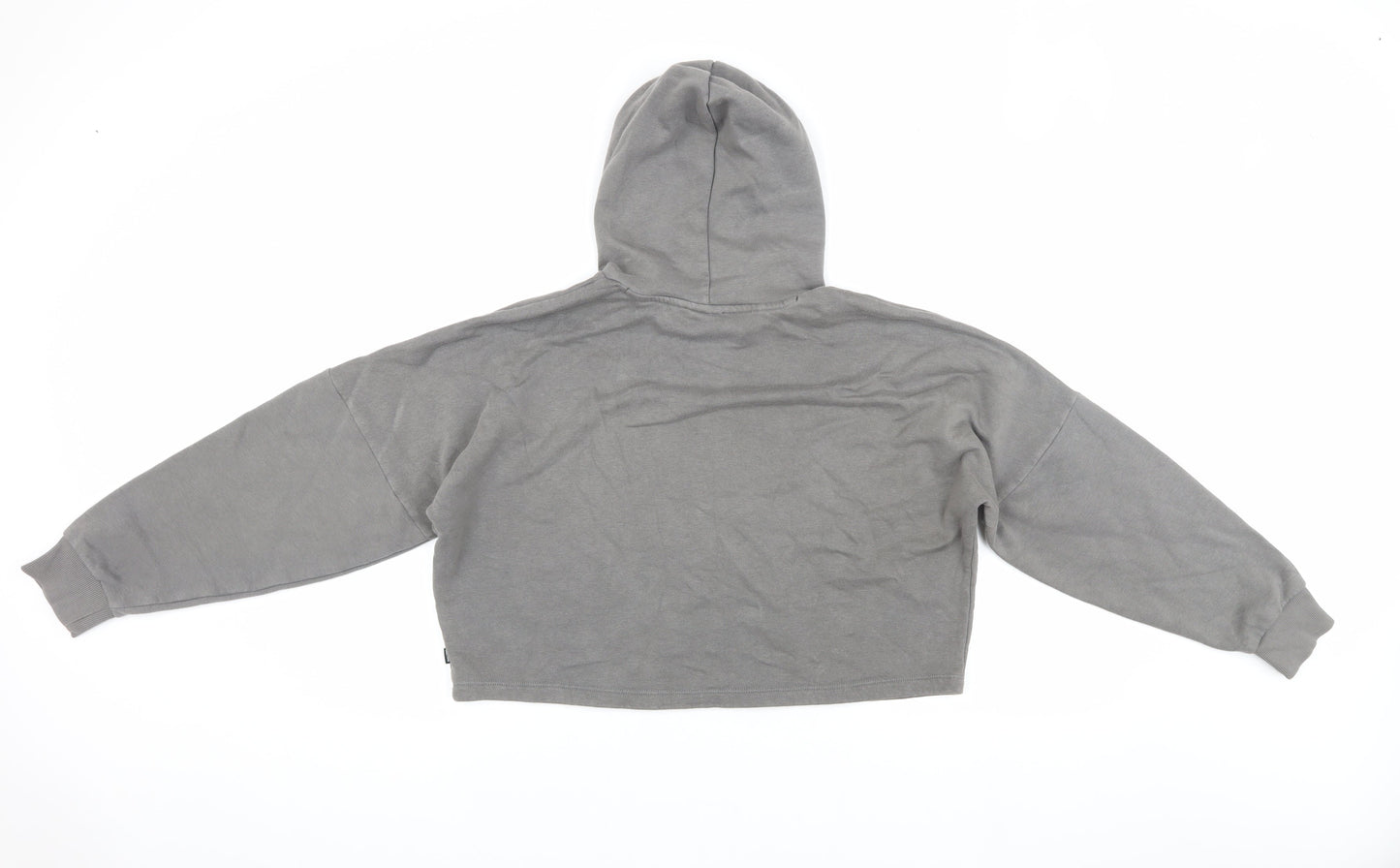 Puma Girls Grey Hoodie, Logo, Size L, Casual Fleece