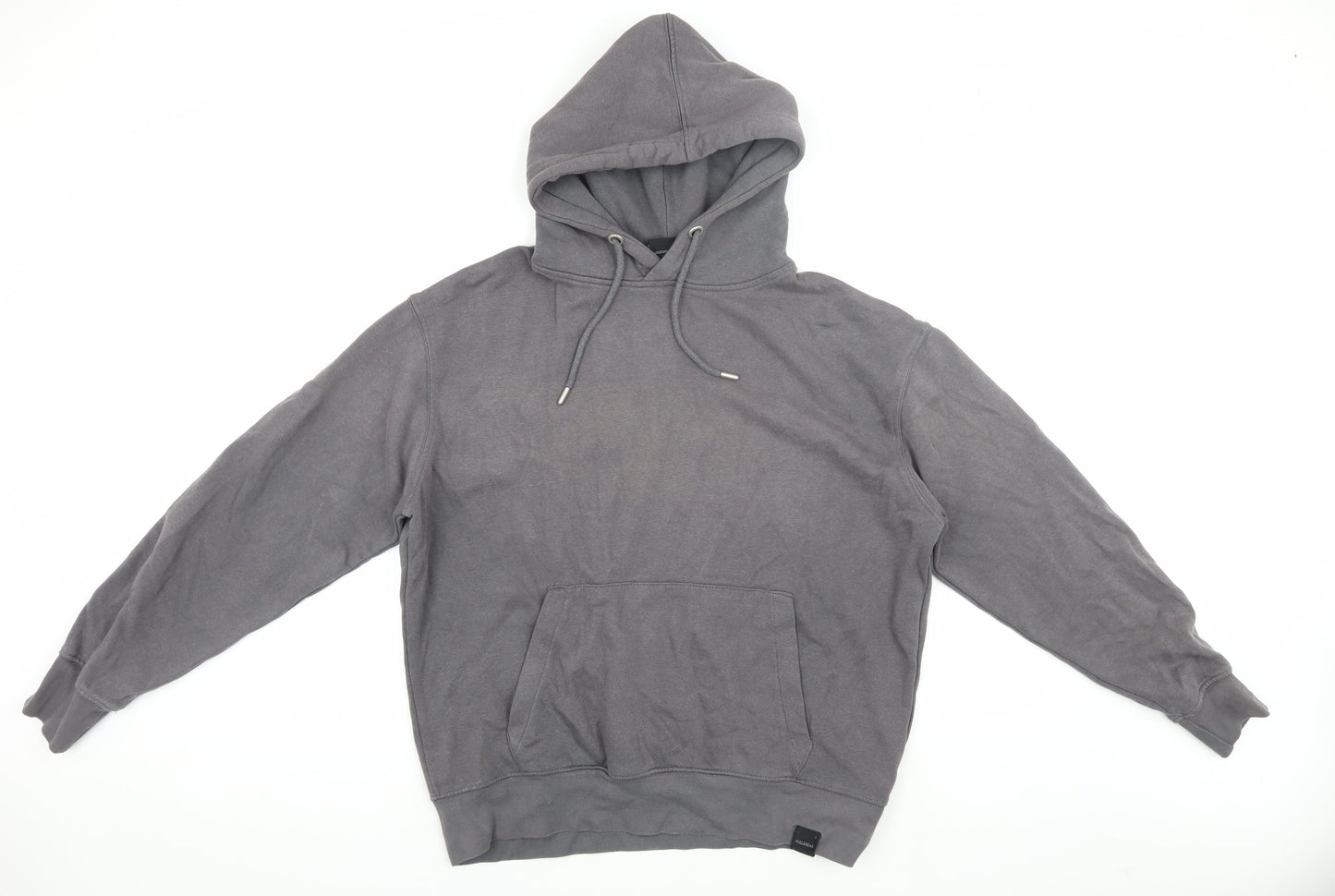 Mens UK Size S Pull & Bear Grey Pullover Hoodie
