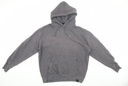 Mens UK Size S Pull & Bear Grey Pullover Hoodie