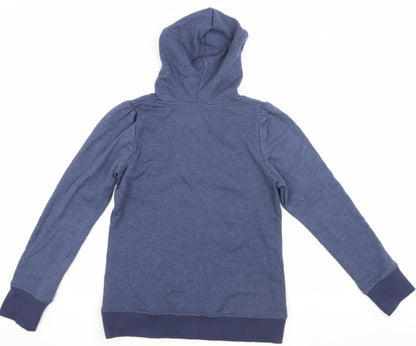 Topshop Women's Blue Graphic Hoodie Size 12