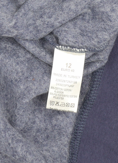 Topshop Women's Blue Graphic Hoodie Size 12