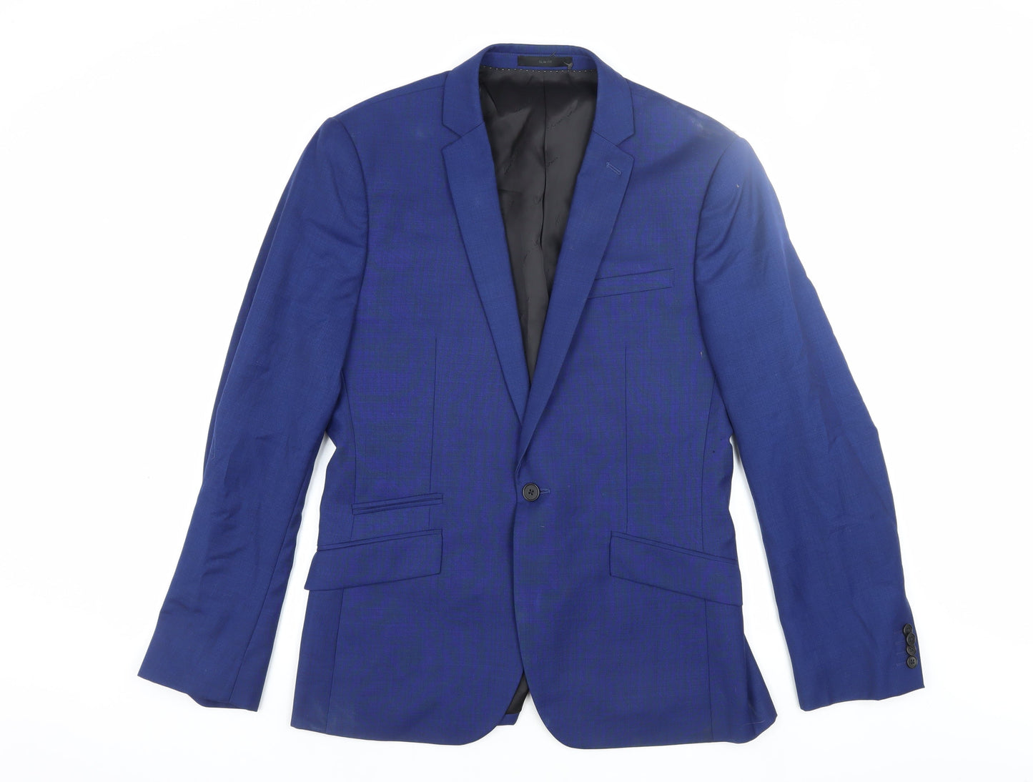 Mens UK Size 40 Kenneth Cole Regular Blue Suit Jacket