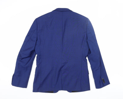 Mens UK Size 40 Kenneth Cole Regular Blue Suit Jacket