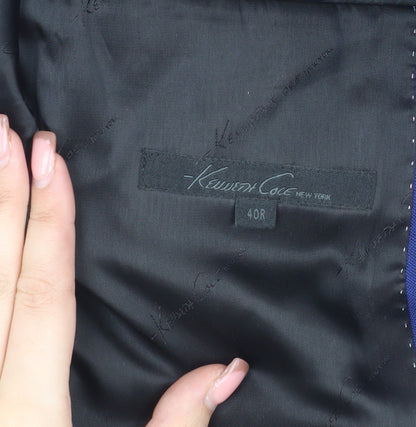 Mens UK Size 40 Kenneth Cole Regular Blue Suit Jacket