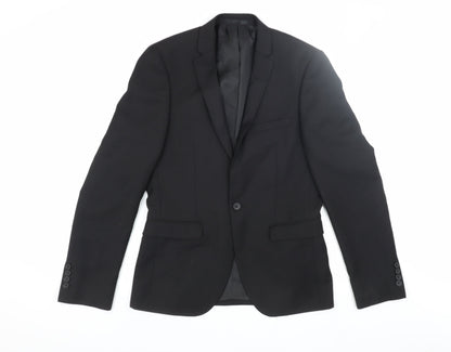 Mens UK Size 36 Burton Regular Black Suit Jacket