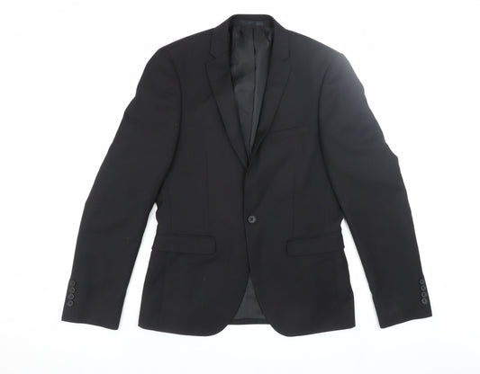 Mens UK Size 36 Burton Regular Black Suit Jacket