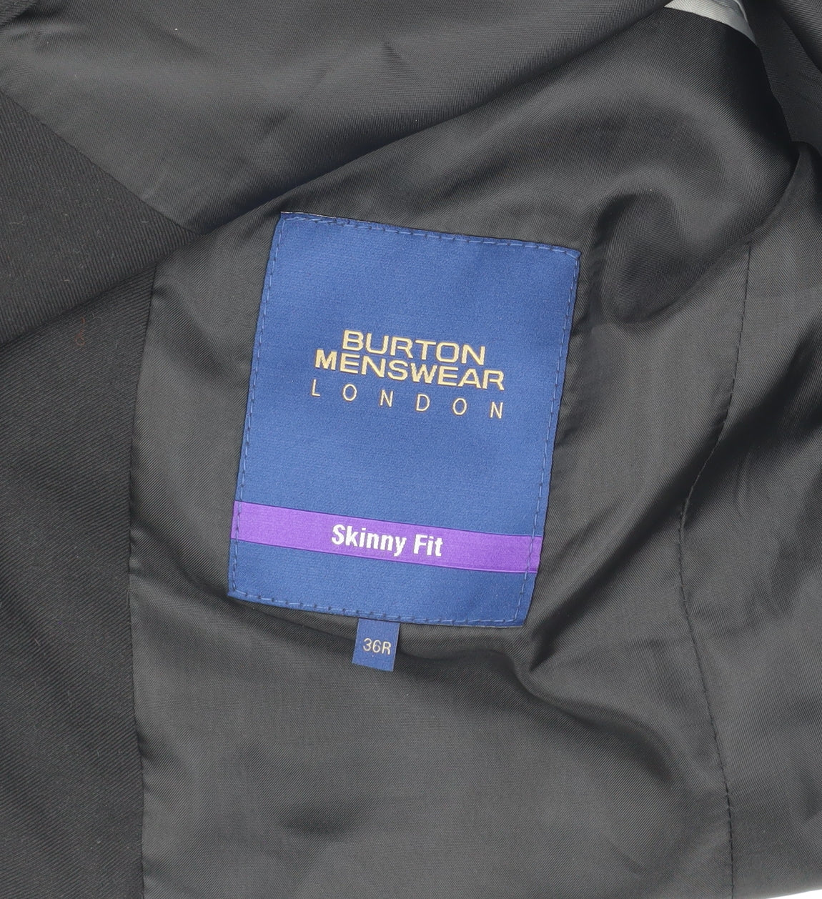 Mens UK Size 36 Burton Regular Black Suit Jacket