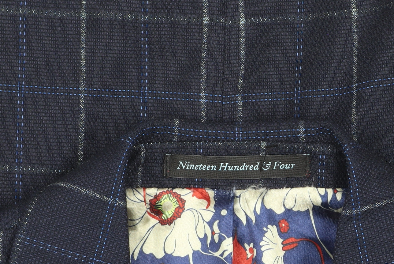 Nineteen Hundred & Four Blue Check Men's Blazer 34R Slim Fit