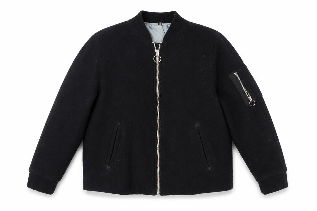 Womens UK Size 12 Divided Black Bomber Jacket