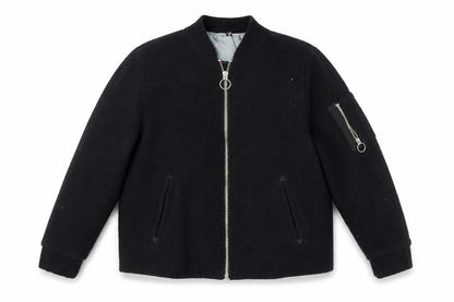 Womens UK Size 12 Divided Black Bomber Jacket