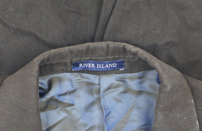 Mens UK Size 40 River Island Regular Brown Suit Jacket