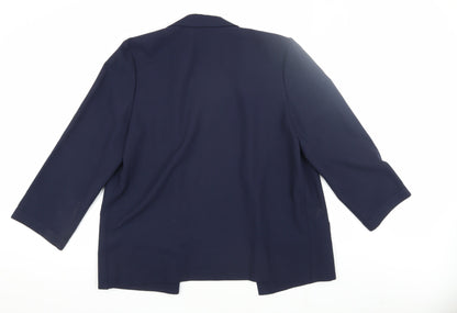 Jacques Vert Women's Blue Blazer Size 14