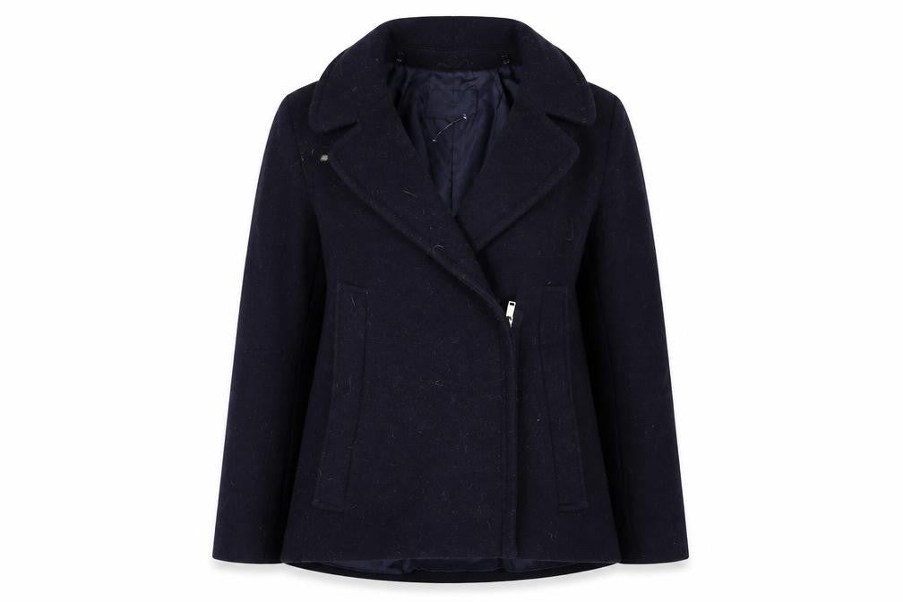 Womens UK Size 8 French Connection Black Pea Coat