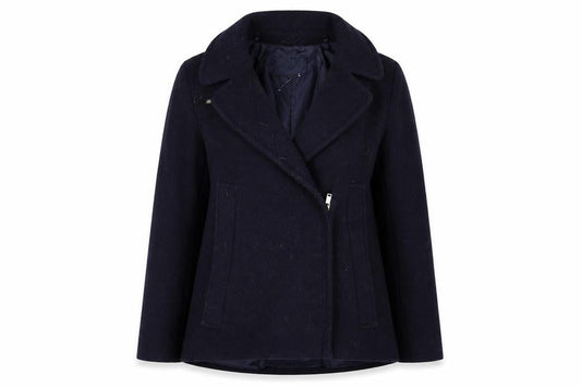 Womens UK Size 8 French Connection Black Pea Coat