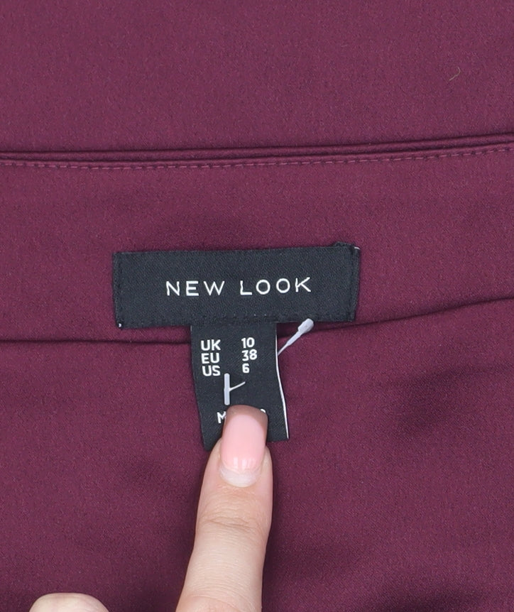 New Look Women's Red Pencil Skirt Size 10 Casual