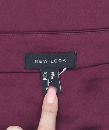 New Look Women's Red Pencil Skirt Size 10 Casual