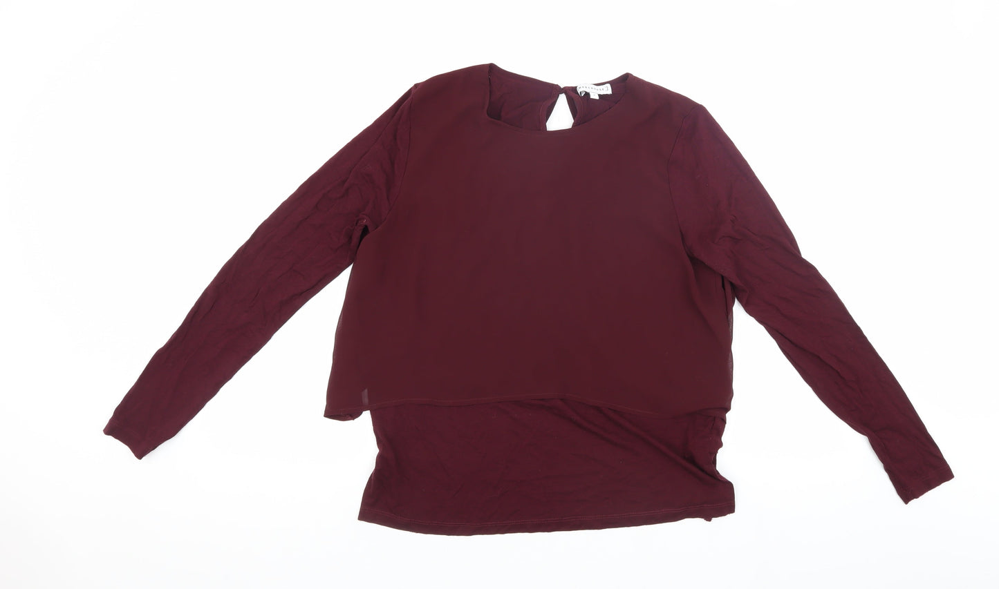 Womens UK Size 8 Warehouse Red Basic Blouse