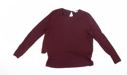 Womens UK Size 8 Warehouse Red Basic Blouse