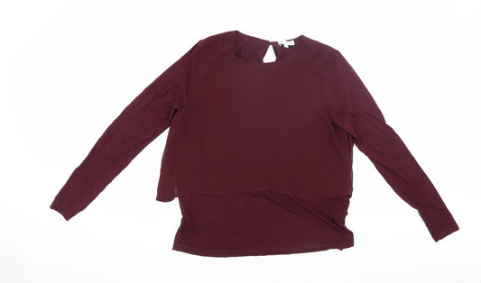 Womens UK Size 8 Warehouse Red Basic Blouse