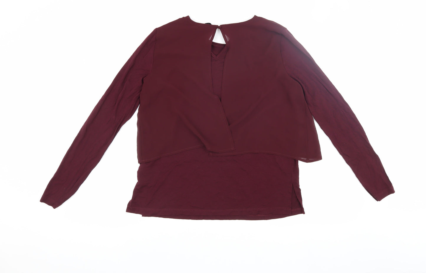 Womens UK Size 8 Warehouse Red Basic Blouse
