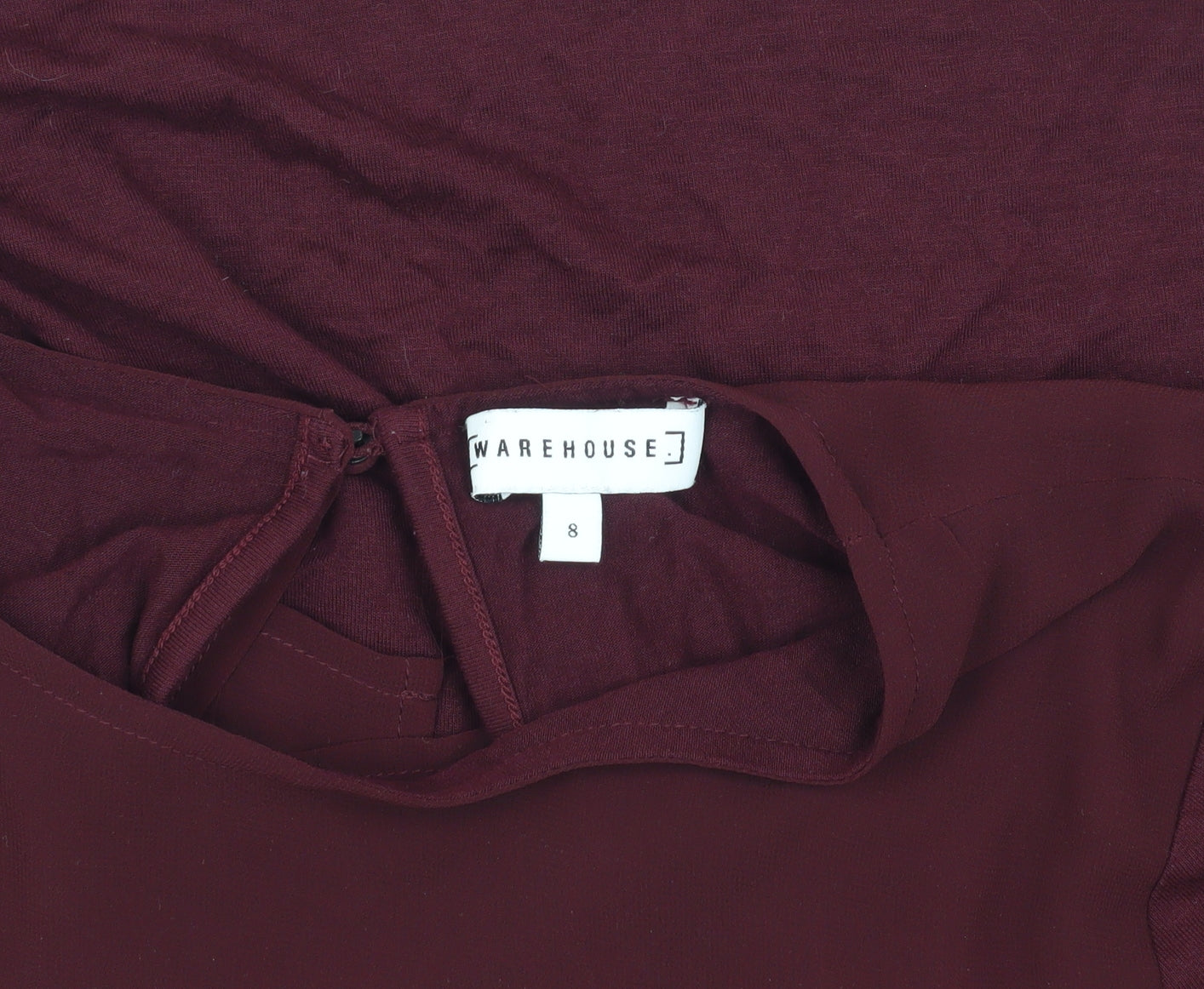 Womens UK Size 8 Warehouse Red Basic Blouse