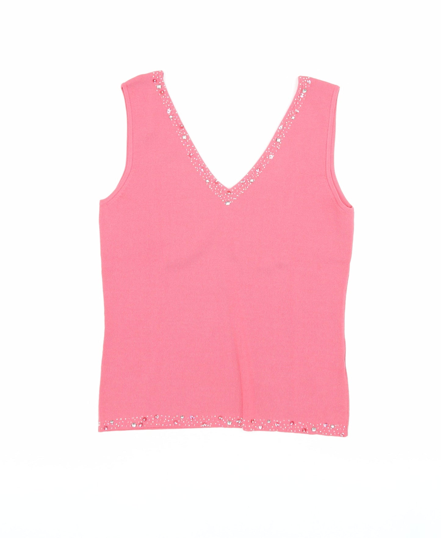 Womens UK Size 14 Wallis Pink Basic Tank