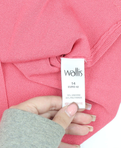 Womens UK Size 14 Wallis Pink Basic Tank