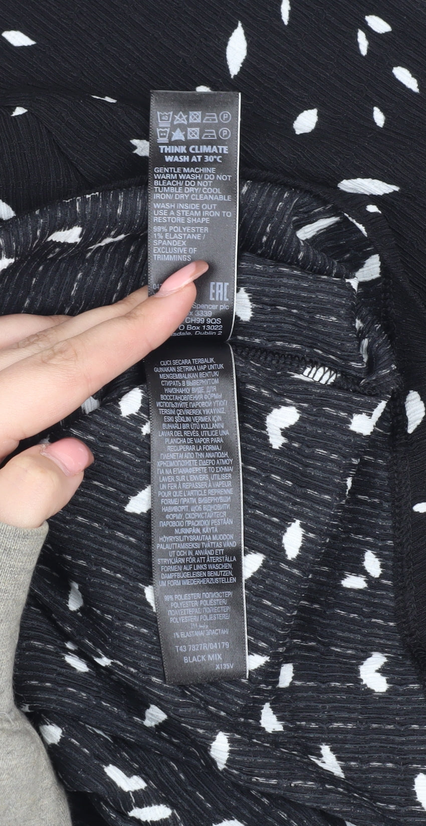 Womens UK Size 14 Marks and Spencer Black  Blouse