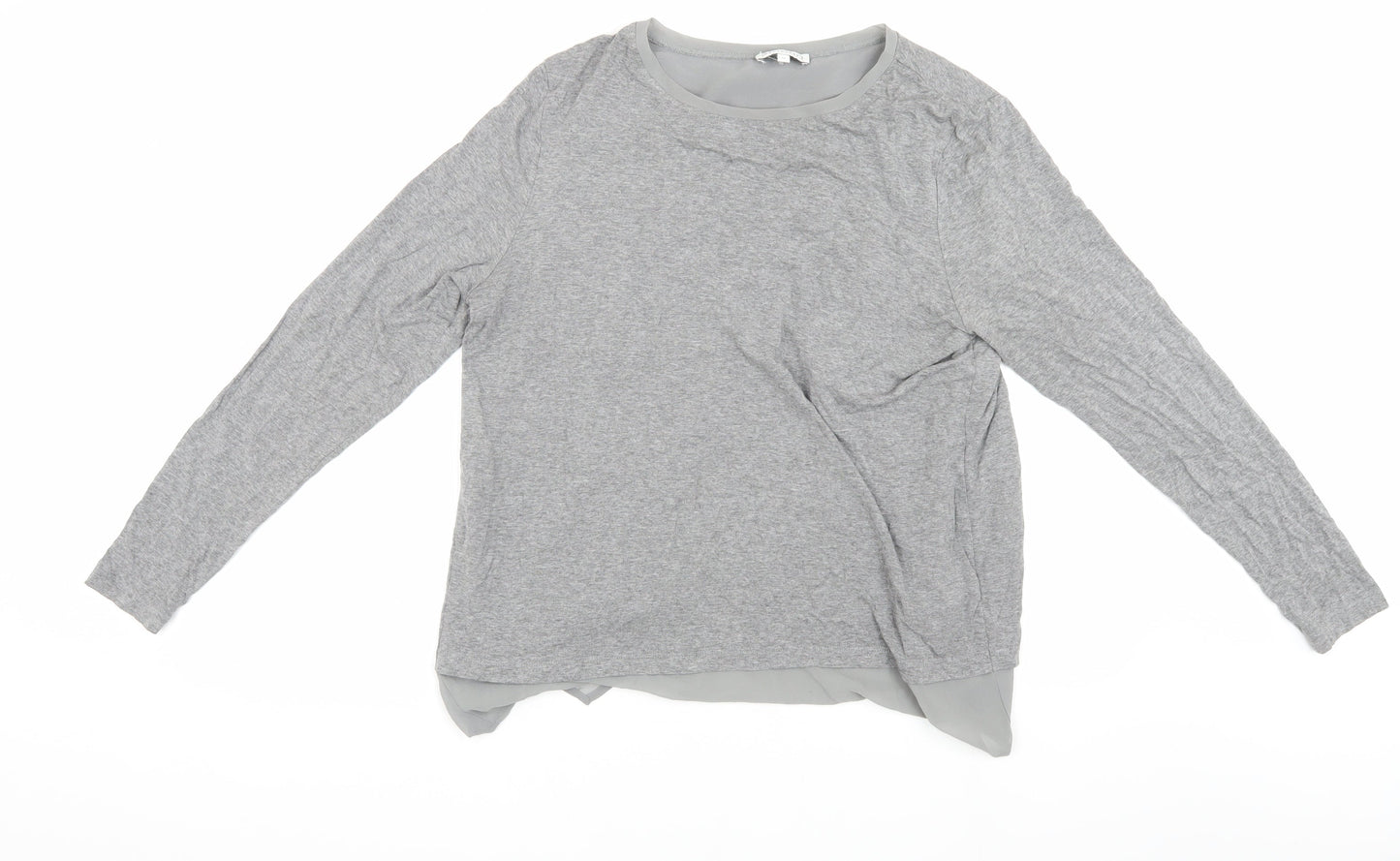 Womens UK Size 12 Warehouse Grey Basic Blouse