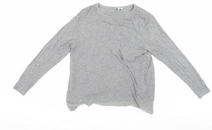 Womens UK Size 12 Warehouse Grey Basic Blouse