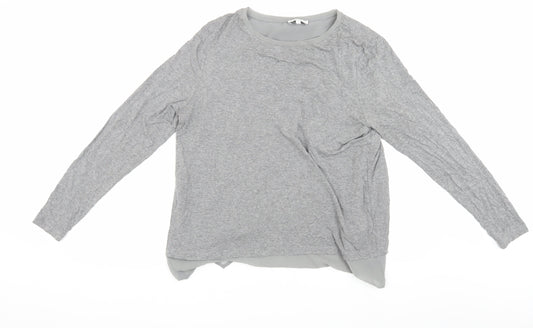 Womens UK Size 12 Warehouse Grey Basic Blouse