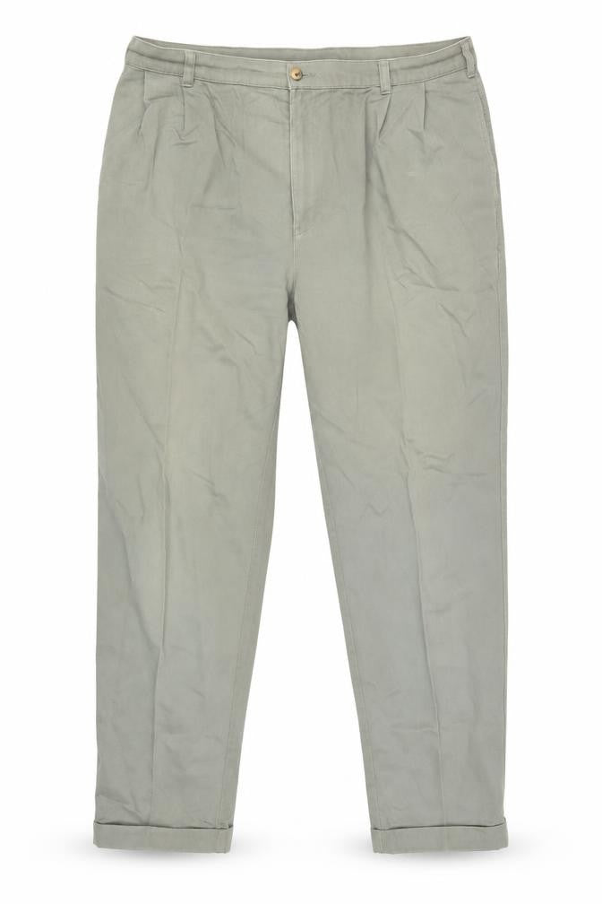 Mens UK Size 36 Cotton Traders Classic Fit Chino Grey Trousers