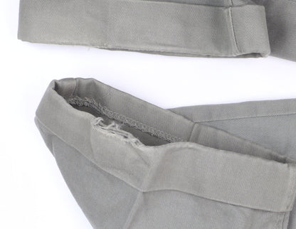 Mens UK Size 36 Cotton Traders Classic Fit Chino Grey Trousers