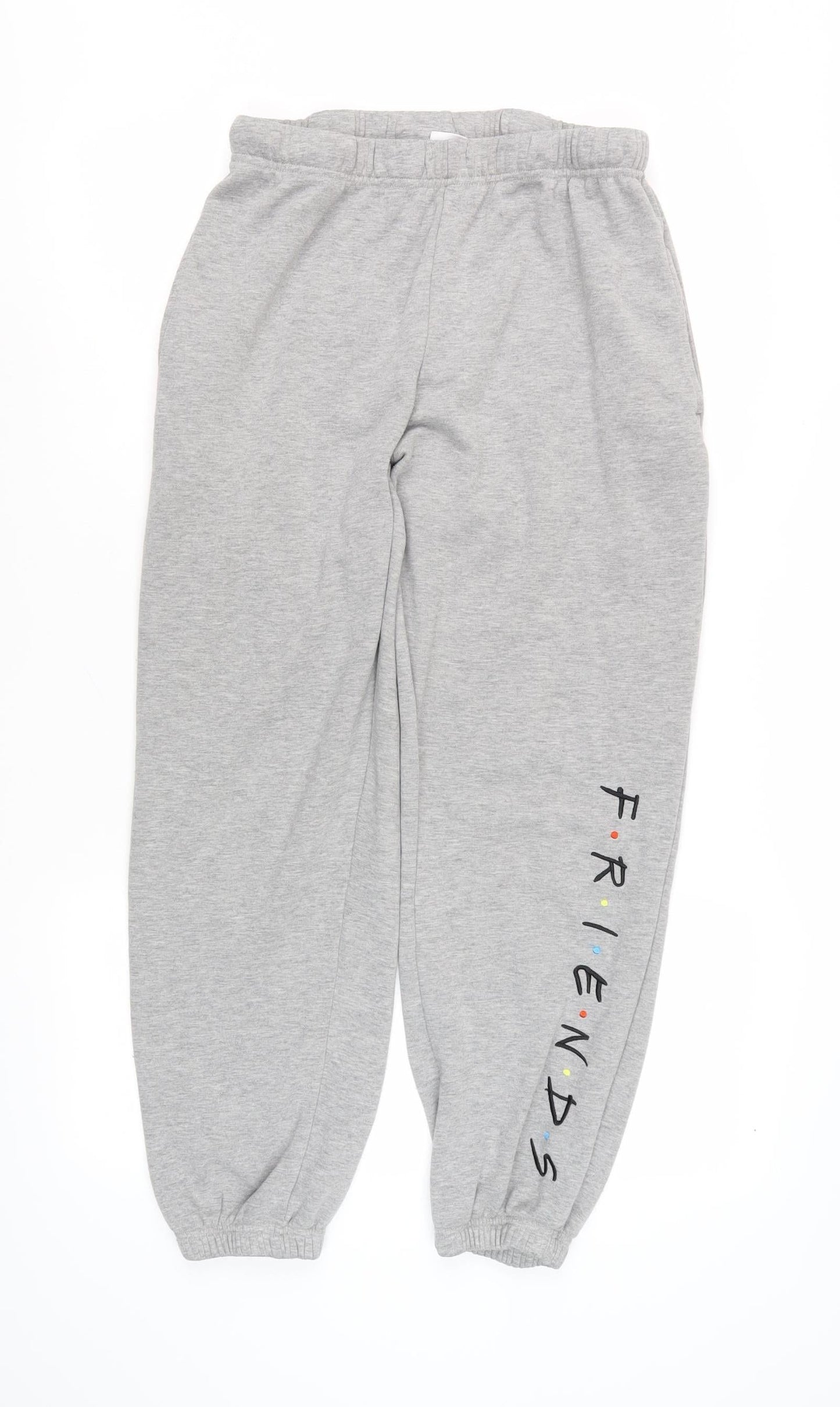 Friends Women Grey Jogger Trousers S Casual