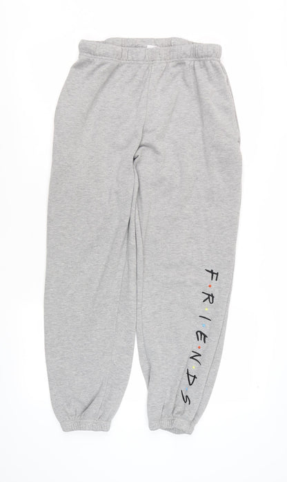 Friends Women Grey Jogger Trousers S Casual