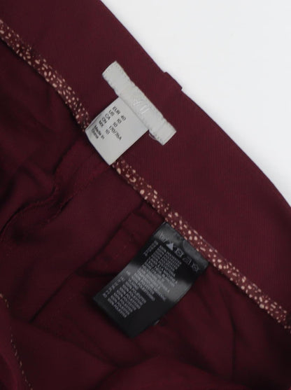 Womens UK Size 12 H&M Regular Fit Dress Pants Red Trousers