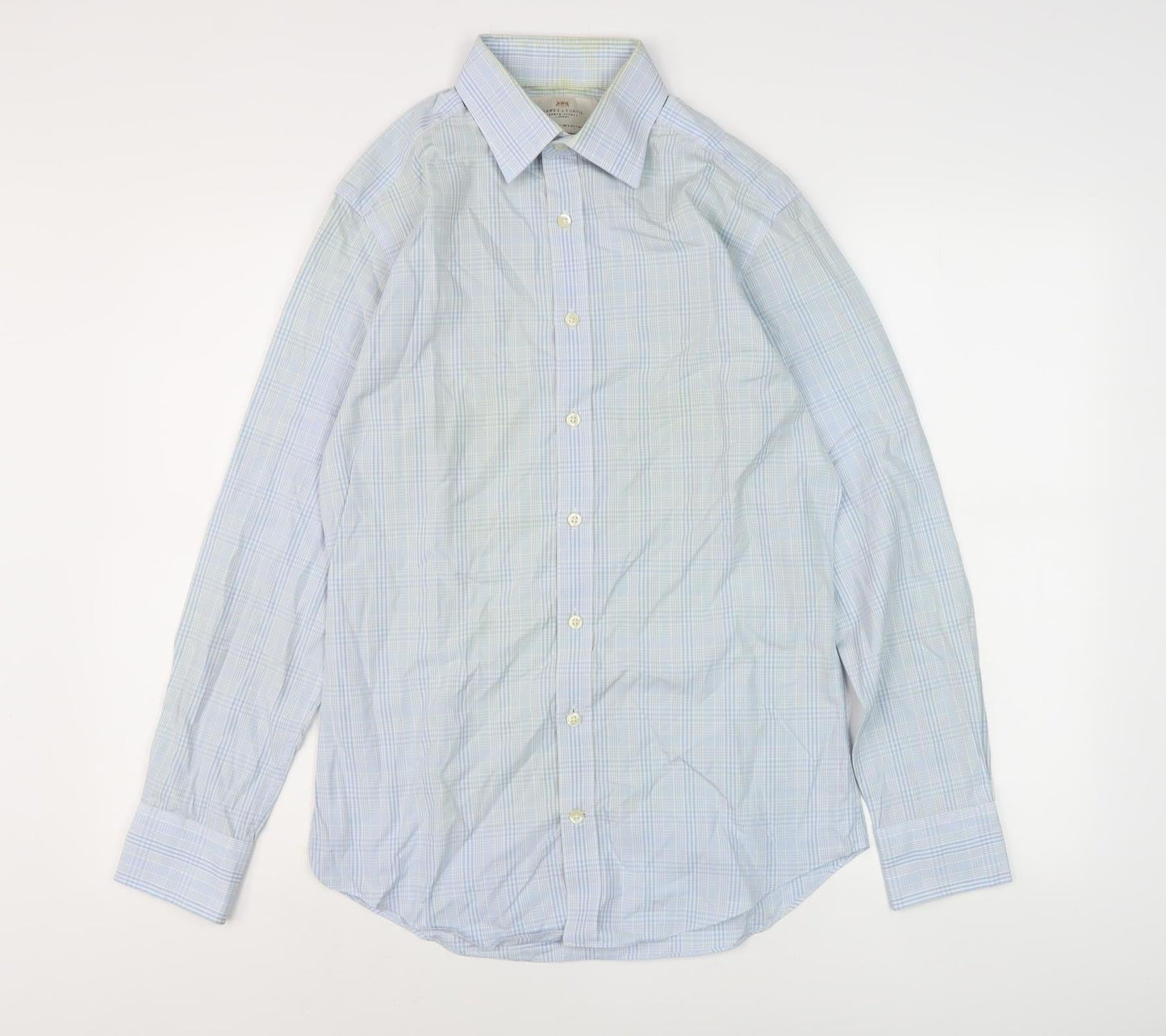 Hawes & Curtis Men's Blue Check Extra-Slim Shirt