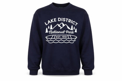 Conquer Men's Blue Graphic Pullover Sweatshirt L