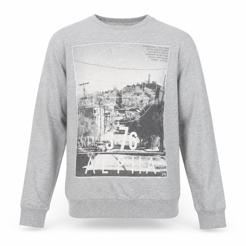 Mens UK Size M Red Herring Grey Pullover Sweatshirt