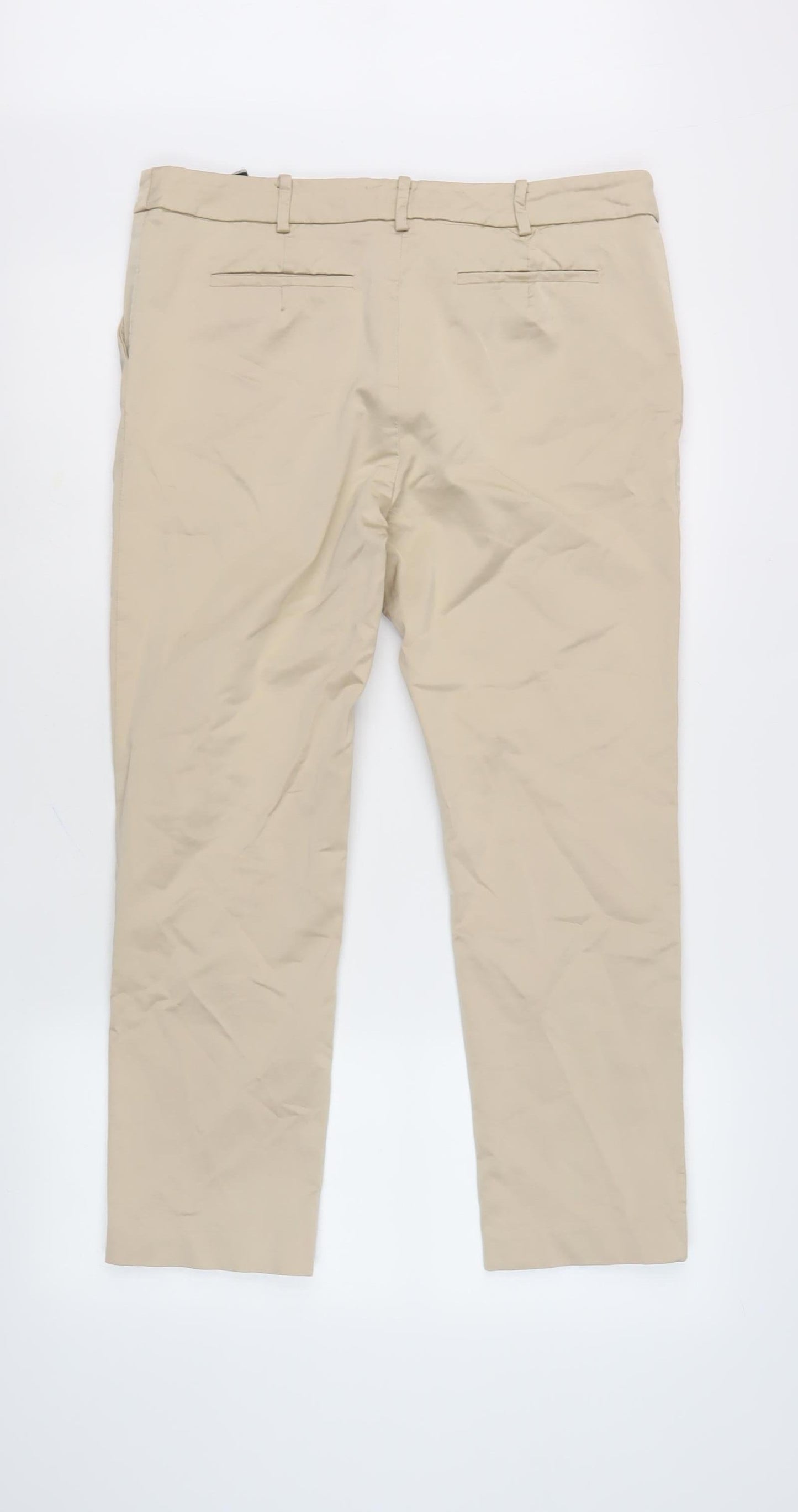Womens UK Size 12 Planet Regular Fit Chino Beige Trousers