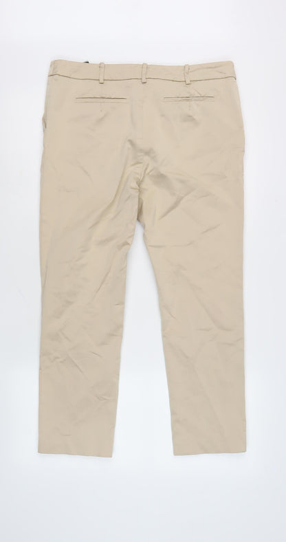Womens UK Size 12 Planet Regular Fit Chino Beige Trousers