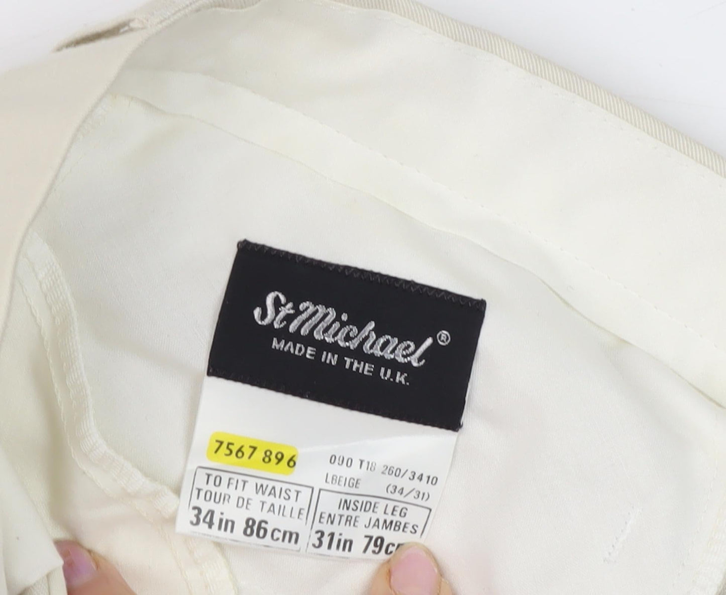 St Michael Beige Men's Trousers 34/31