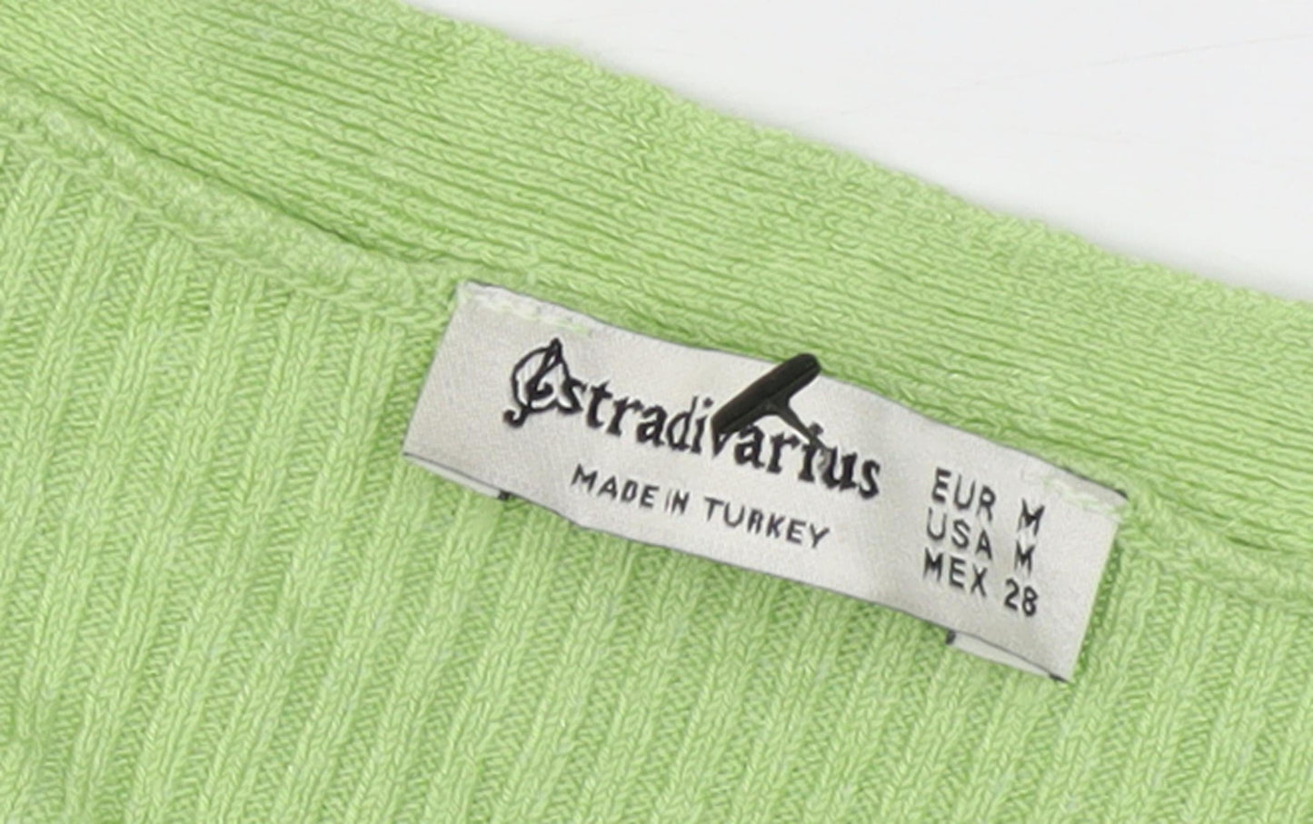 Womens UK Size 12 Stradivarius Green Cardigan Jumper