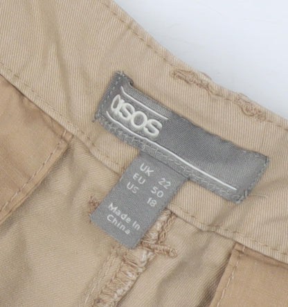 ASOS Women’s Beige Plus Size Chino Shorts